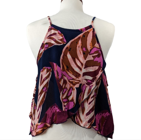 Mossimo Ruffle Tank Top Split Back Size Small - Picture 2 of 7